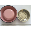 7 cores concisa estilo melamina e aço inoxidável Pet Dog Bowl